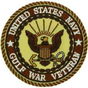  U.S. Navy Gulf War Veteran Patch Brown 3 1/8 Patio, Lawn 