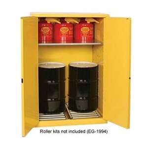 Vertical Drum Storage Cabinet 60 gallon w/ 2 doors, self close  