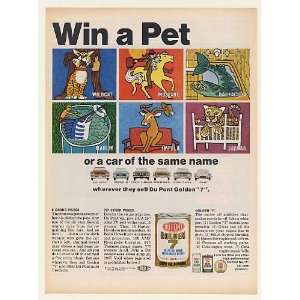  1967 Du Pont Golden 7 Motor Oil Additive Win a Pet or Car 