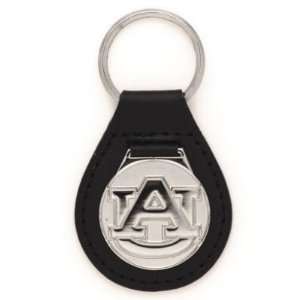  AUBURN TIGERS OFFICIAL LOGO LEATHER FOB KEY RING: Sports 