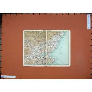  1927 Colour Map Scotland Orkney Uist Lewis Islay Moray 