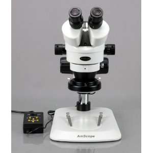 AmScope 7x 90x Stereo Zoom Microscope + Variable 144 LED Ring Light 