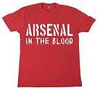 arsenal in the blood retro style football fc soccer t