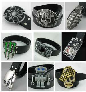 Lucky 13 Tattoo Your Soul Buckle Genuine Leather Belt  