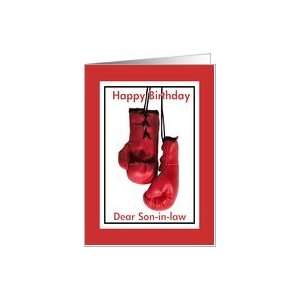  Son In Law Birthday   Boxing Gloves Card Health 