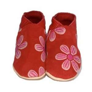   : Daisy Roots Baby Shoes: Red with Pink Daisy (Size=XL: 18 24M): Baby