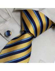 Striped Ties for Men Goldenrod Great Gift Mens Italian Style Silk Ties 