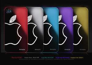 APPLE LOGO Bling Diamond Crystal Case Cover For iphone 4 G 4s you pick 