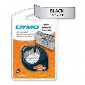 Dymo Letratag 91338 Metallic Tape   0.5 X 13   1 Roll   Label Tape 