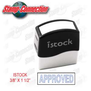 APPROVED Pre Inked iStamp Stock Message Stamp (BLUE)  