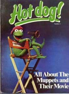 KERMIT THE FROG Muppets HOT DOG MAGAZINE 1979 RARE LK9  