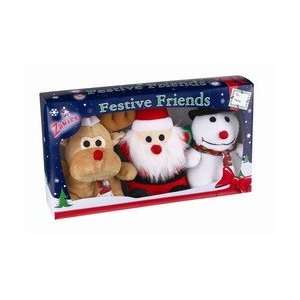   Box Set of Three 7 Inch Dog Toys festive Friends