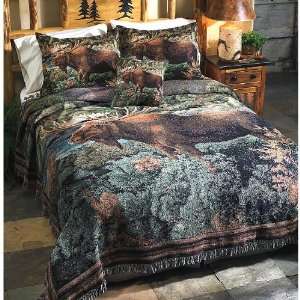  Moose Lake Tapestry Twin Coverlet