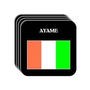 Ivory Coast (Cote dIvoire)   AYAME Set of 4 Mini Mousepad Coasters