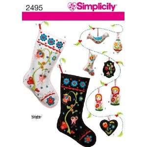  Simplicity Sewing Pattern 2495 Holiday Crafts, One Size 