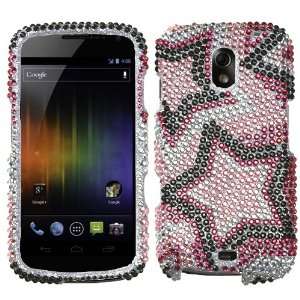 Twin Stars Diamante Protector Faceplate Cover For SAMSUNG i515(Galaxy 