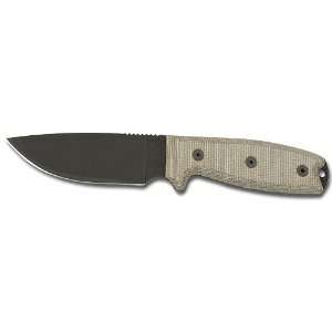 Ontario RAT 3 Utility Knife w/ 3.5 Plain Blade & Tan Sheath  