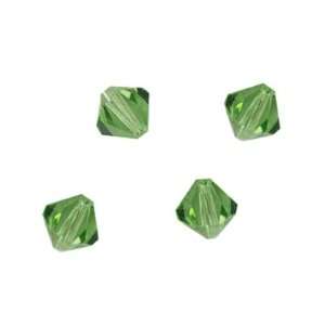  Swarovski Peridot Green Austrian Crystal 6mm Bicone Bead 