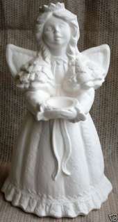   Bisque Standing Angel Candle Holder Gare Mold L1050 U Paint  