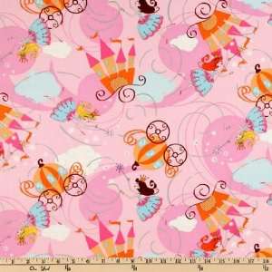   44 Wide Kidz Crowns Pink Fabric By The Yard: Arts, Crafts & Sewing