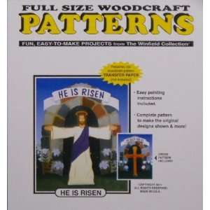  He Is Risen Easter Woodcraft Pattern: Patio, Lawn & Garden