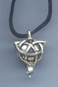 Wolf & Triquetra Diffuser Pewter Pendant ~Aromatherapy  