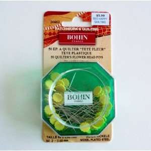 Bohin 50 Quilters Flower Head Pins: Pet Supplies