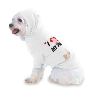  I Love my Pig Hooded (Hoody) T Shirt with pocket for your 