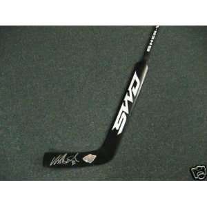 Niklas Backstrom Signed Stick   F s Logo Goalie   Autographed NHL 