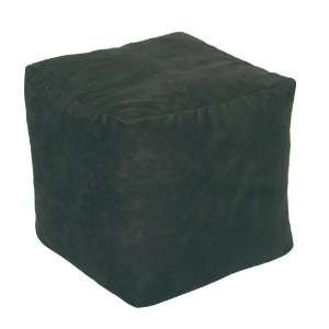  Black Cube Tuffet Urban Suede By Elite Furniture