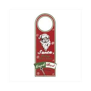  Santa Good/Bad Metal Doorknob Hanger