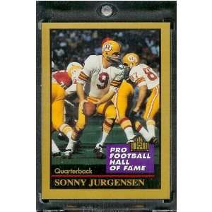  1991 ENOR Sonny Jurgensen Football Hall of Fame Card #75 