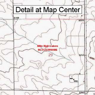  USGS Topographic Quadrangle Map   Mile High Lakes 