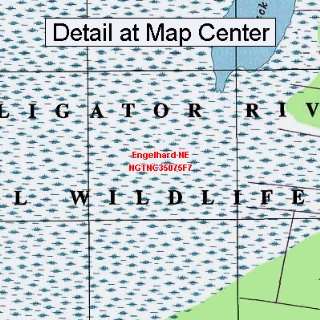 USGS Topographic Quadrangle Map   Engelhard NE, North Carolina (Folded 