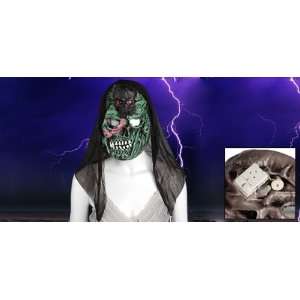  Halloween Horrible Flash Green Lignt Eyes Sound Mask