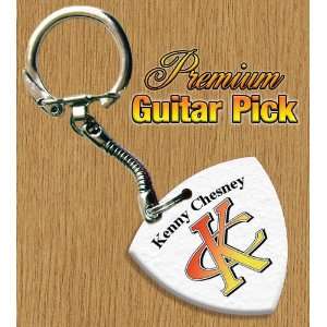 Kenny Chesney Keyring Bass Guitar Pick Both Sides Printed 