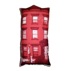  Build Your Block Brownstone III Pillow   Red