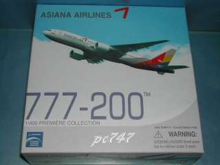 Dragon Wings 1:400 Asiana Airlines B777 200 Item 55481  