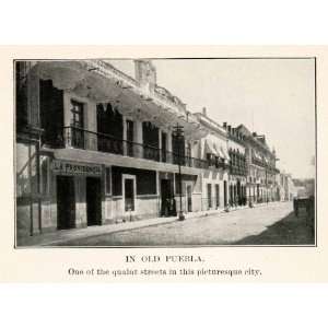  1914 Print Puebla Mexico Old Town Providencia Street 