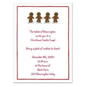 Gingerbread Men Party Invitation