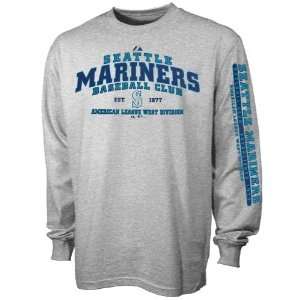  Majestic Seattle Mariners Ash Fan Club Long Sleeve T shirt 