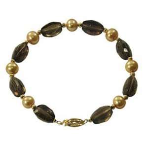   Cultured Pearls and Smokey Quartz Bracelet   8 Katarina Jewelry