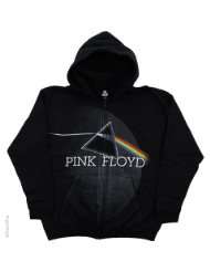 Pink Floyd Dark Side Crater Zipper Black Hooded Sweatshirt