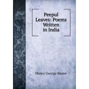   Leaves Poems Written in India Henry George Keene  Books