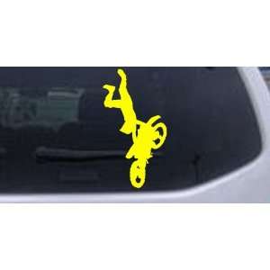 Yellow 36in X 19.2in    Moto X Freestyle Trick Sports Car Window Wall 