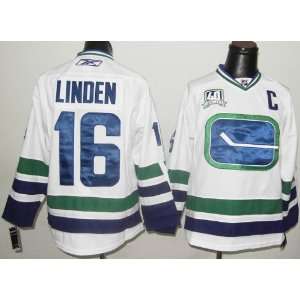 Trevor Linden Jersey Vancouver Canucks #16 Third White Jersey Hockey 