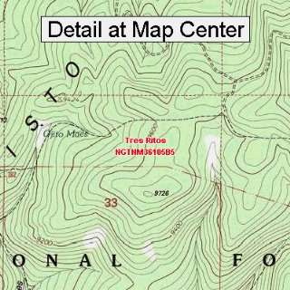  USGS Topographic Quadrangle Map   Tres Ritos, New Mexico 