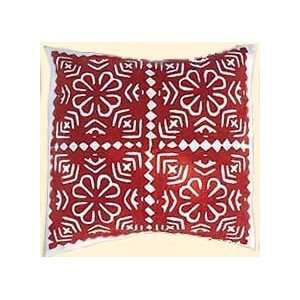 Tilonia Home Barmer Applique Pillow   Floral Red 