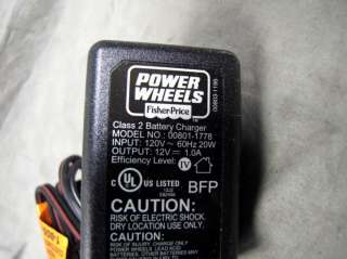 Fisher Price Power Wheels 12V Battery Charger 00801 1778 NEW  