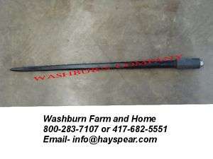 33 tapered forged heat treated hay spear 1 3/8 Diam  